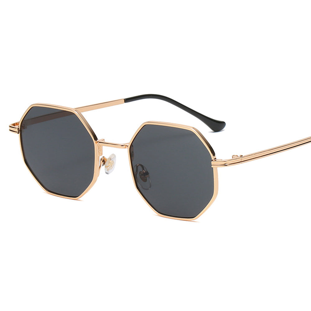 Vintage Polygon Metal Sunglasses for Men and Women