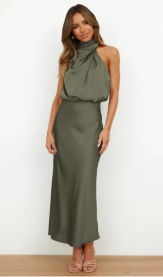Evarisluxe Longue Silhouette Maxi Dress