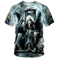 3D Skull Hip Hop O-Neck T-Shirt for Men
