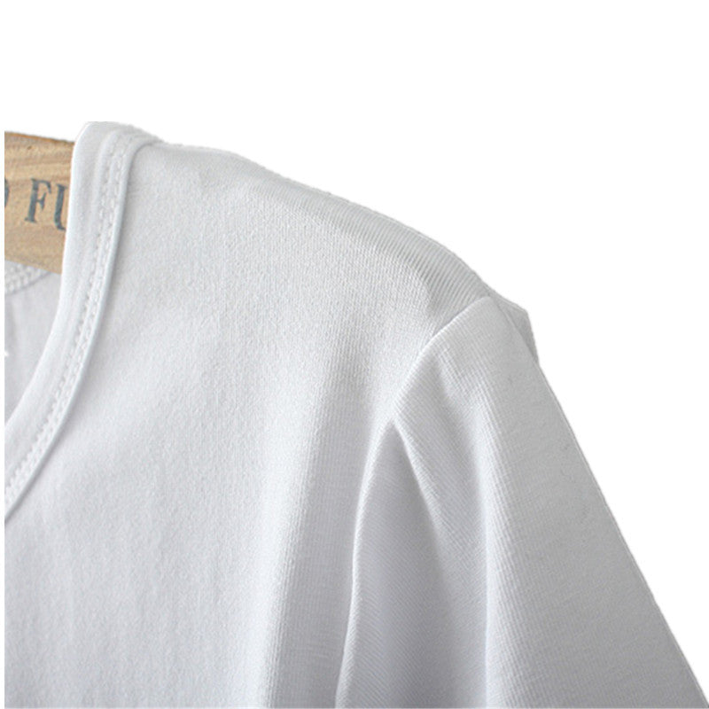 White Graphic T-Shirt for Women - Summer Loose Fit