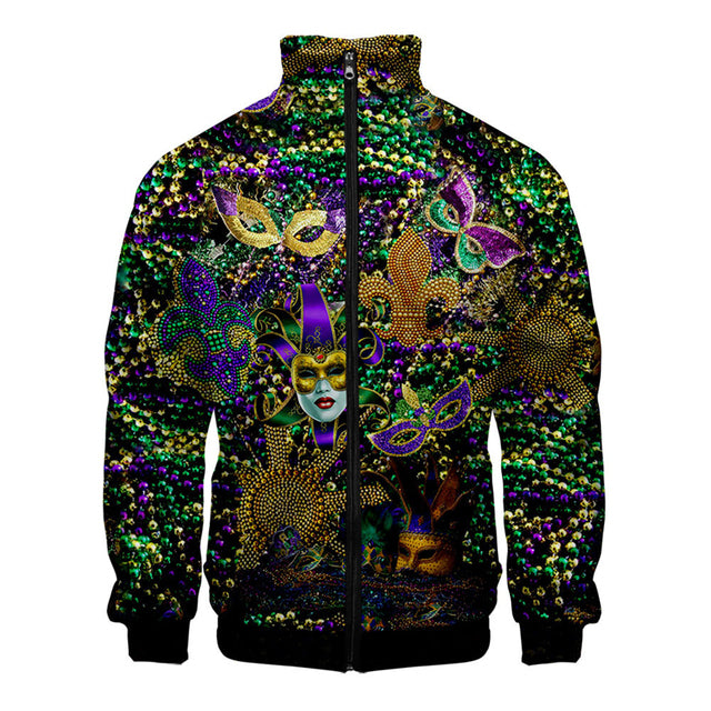 Casual Zip Up Jacket and Long Sleeve Tops for Men/Women