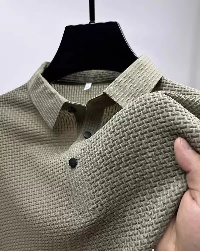 Men's Business Casual Lapel Polo T-Shirt