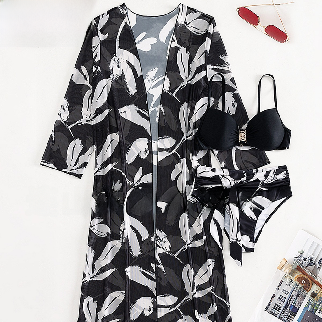2023 Women's 3-Piece Long Sleeve Swimwear Set