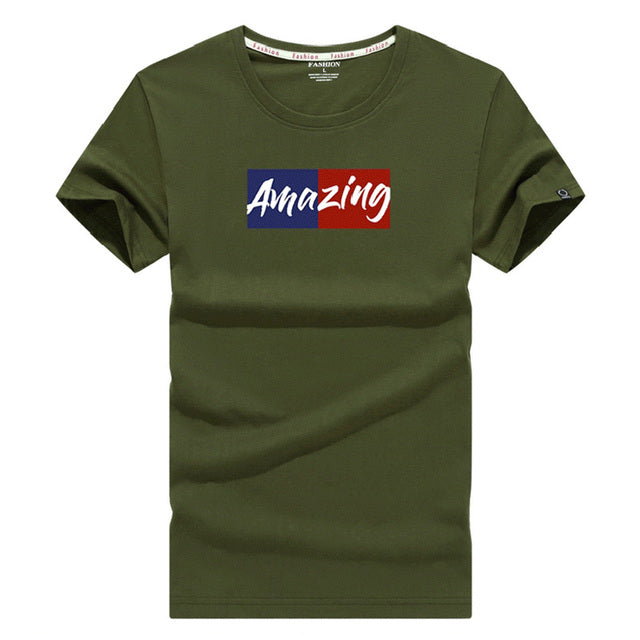 Men's Casual Solid Short Sleeve Cotton T-Shirt