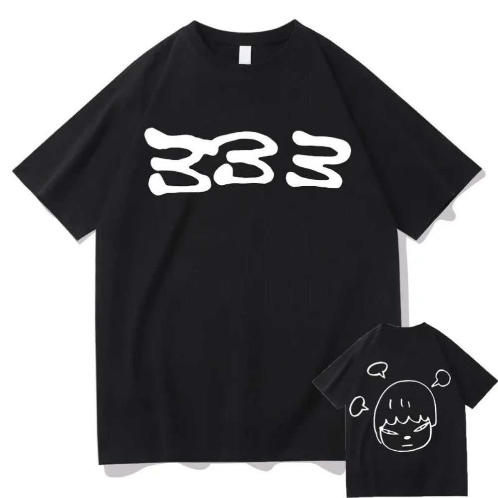 Bladee 333 Hip Hop Trend Cotton T-Shirt for Men & Women