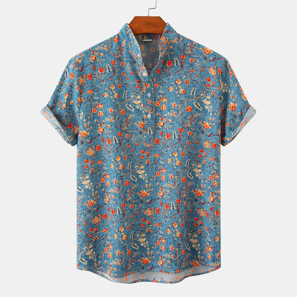 Summer Camouflage Print Short Sleeve Shirt for Men
