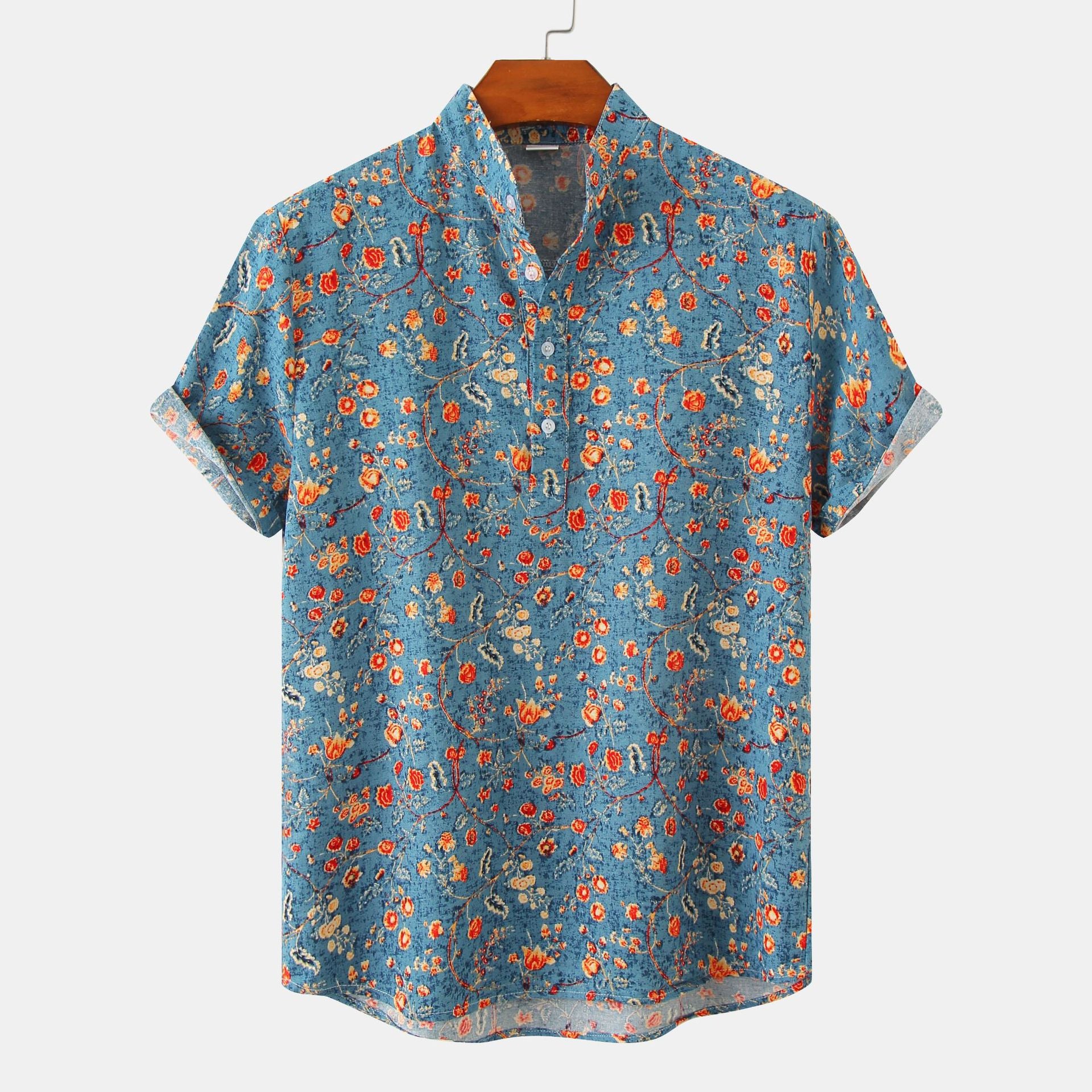 Summer Camouflage Print Short Sleeve Shirt for Men