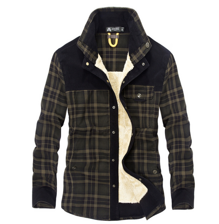 Plaid Long Sleeve Shirt Jacket