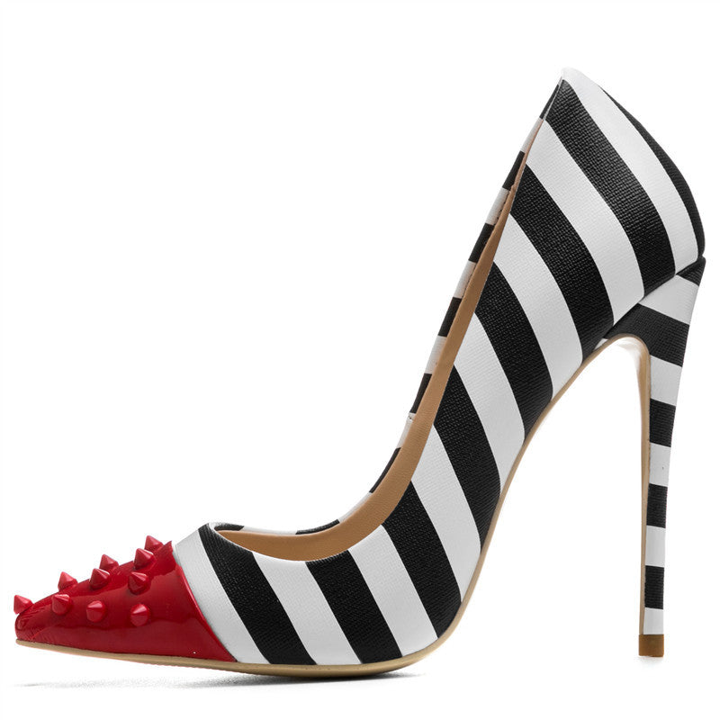Evarisluxe Studé Stripe Statement Heel