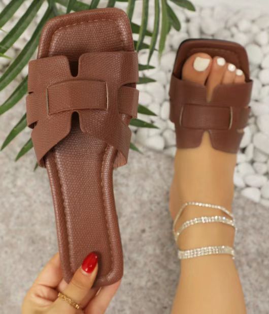Summer Casual Woven Flat Beach Sandals for Women 36-43