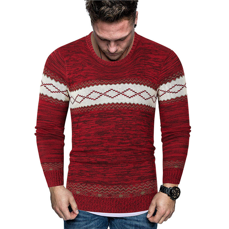 Casual Round Neck Knitted Pullover Sweater
