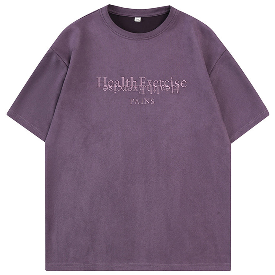 Vintage Y2K Oversized Suede T-Shirt for Men and Women
