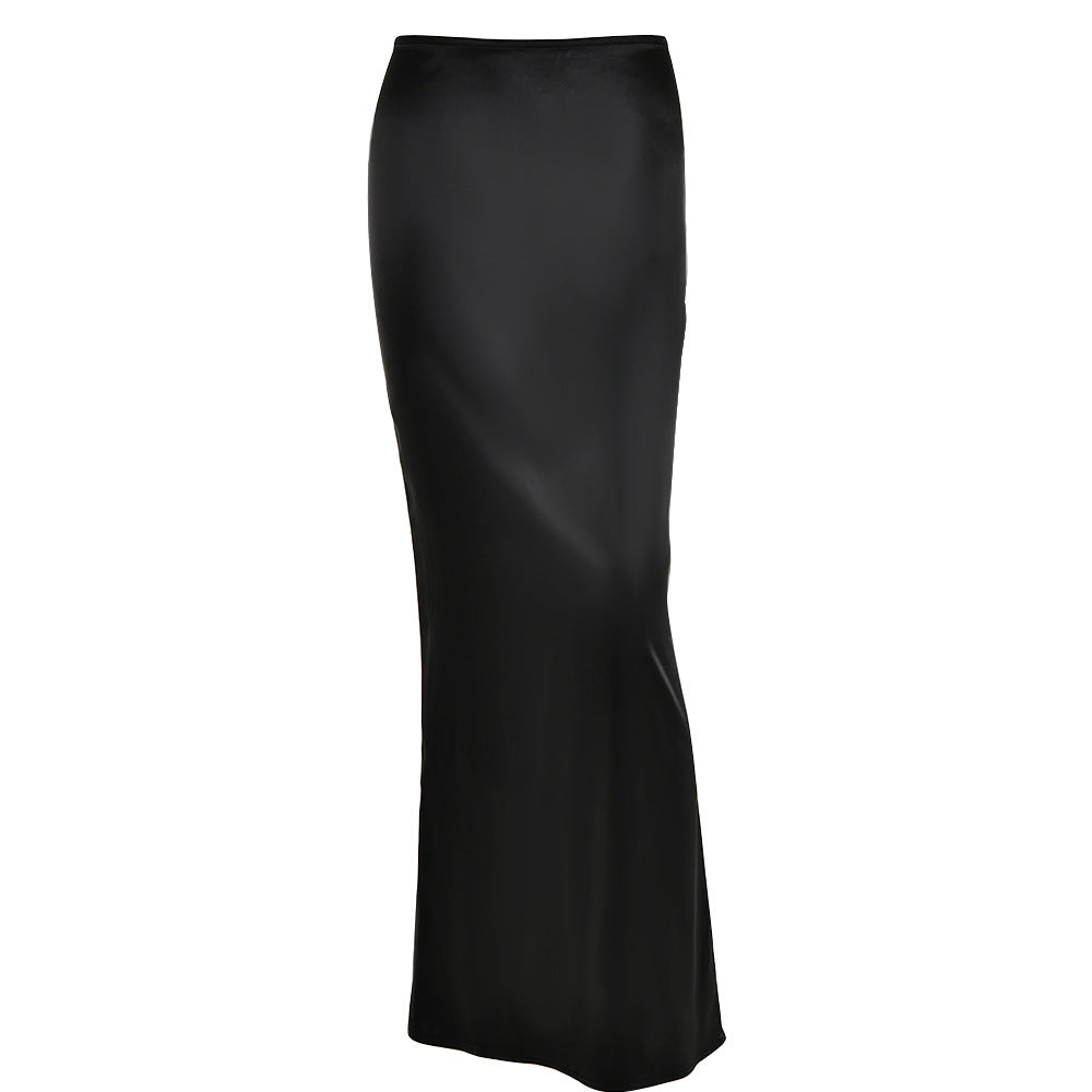 2023 Summer Fashionable Satin Maxi Skirt for Women