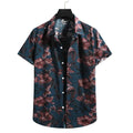 Men's Printed Cotton Hawaiian Shirt - Summer Streetwear