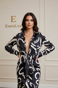 The Riviera Deep V-Neck Mini Dress | Evarisluxe