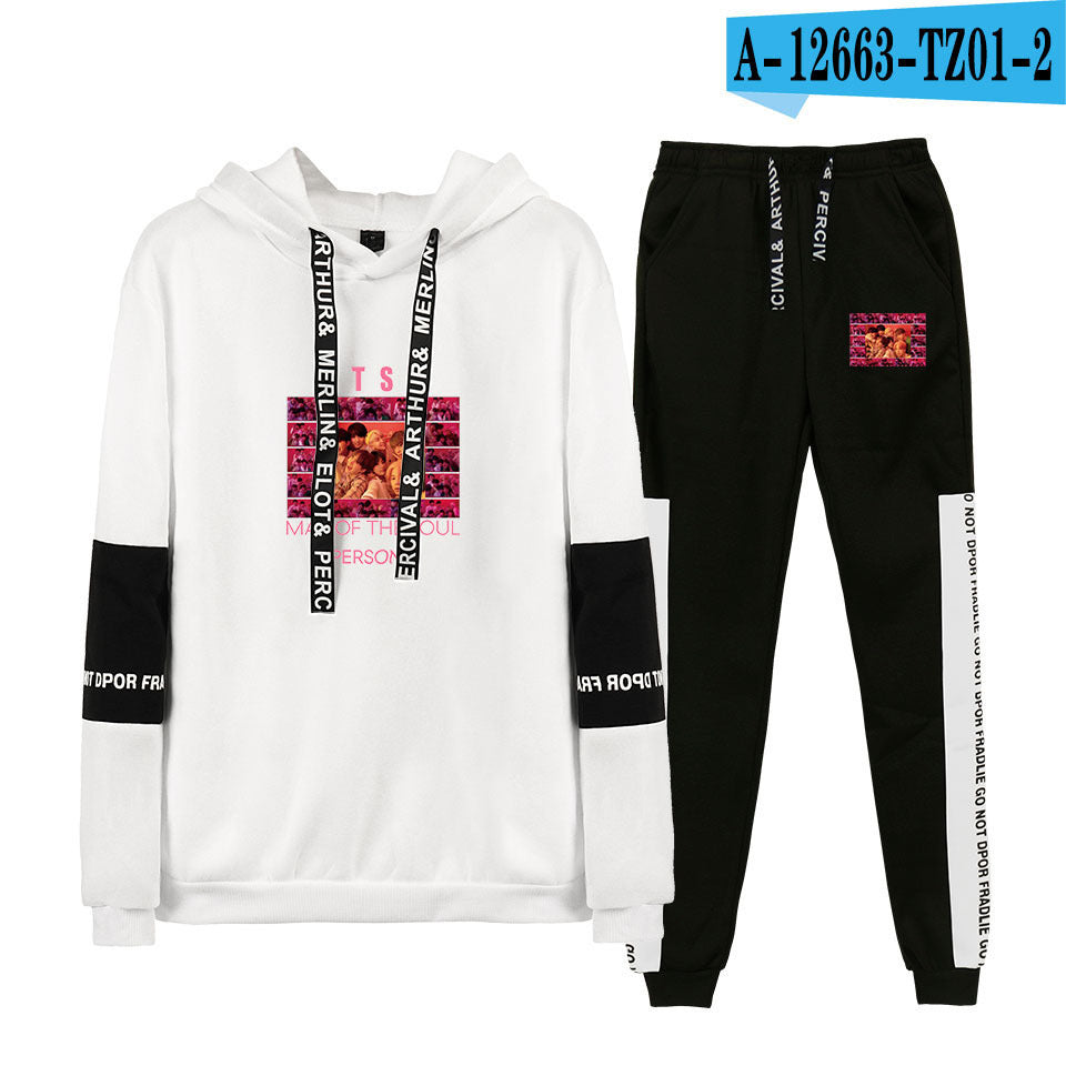 BTS Persona Spring Autumn Hoodie and Pants Set for Men
