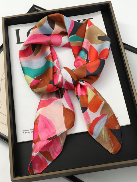 Evarisluxe Silk Satin Square Scarf
