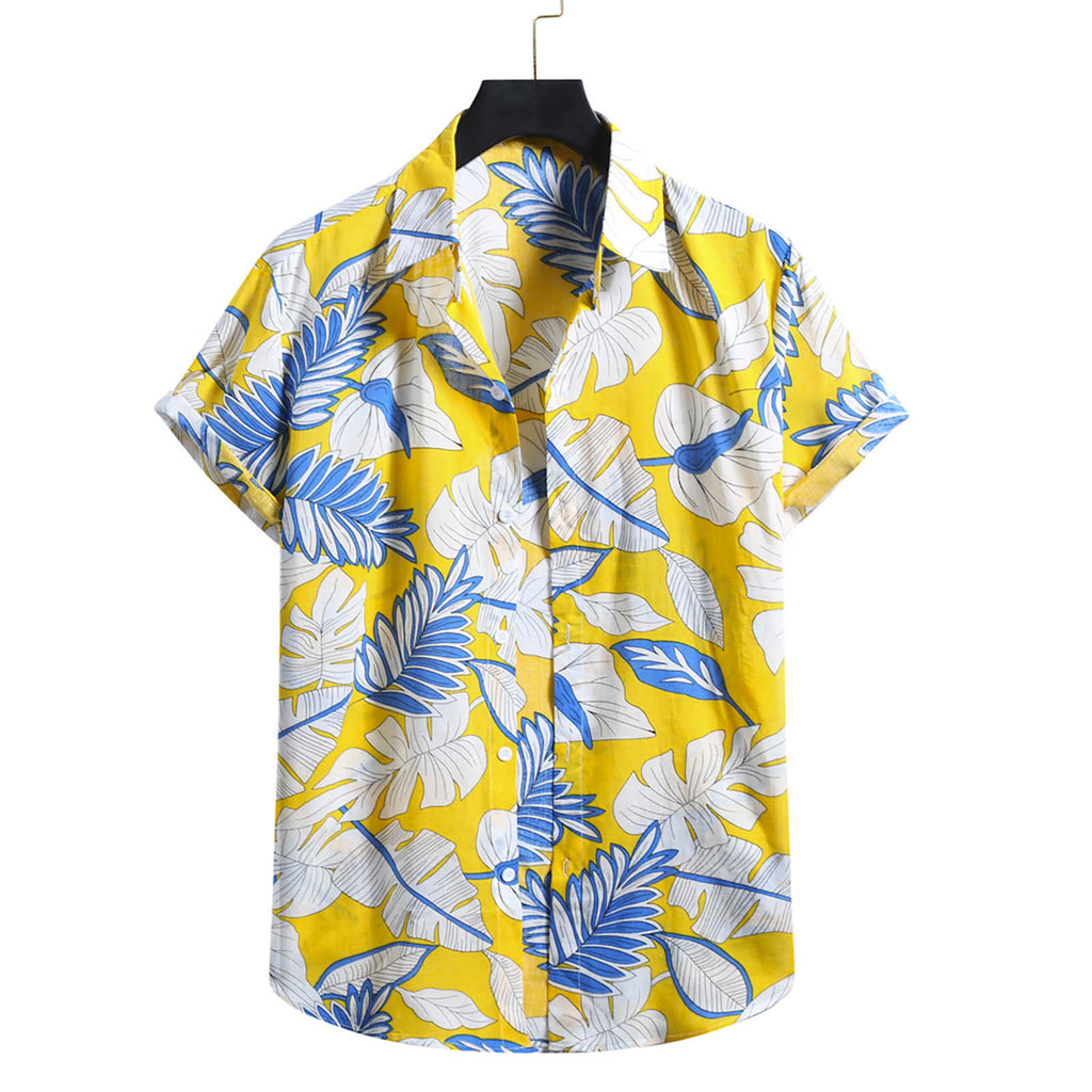 2023 Vintage Hawaiian Cotton Linen Short Sleeve Shirt