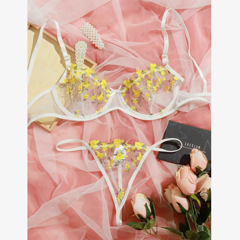 "Sexy Sheer Three-Piece Lingerie Set for Women"