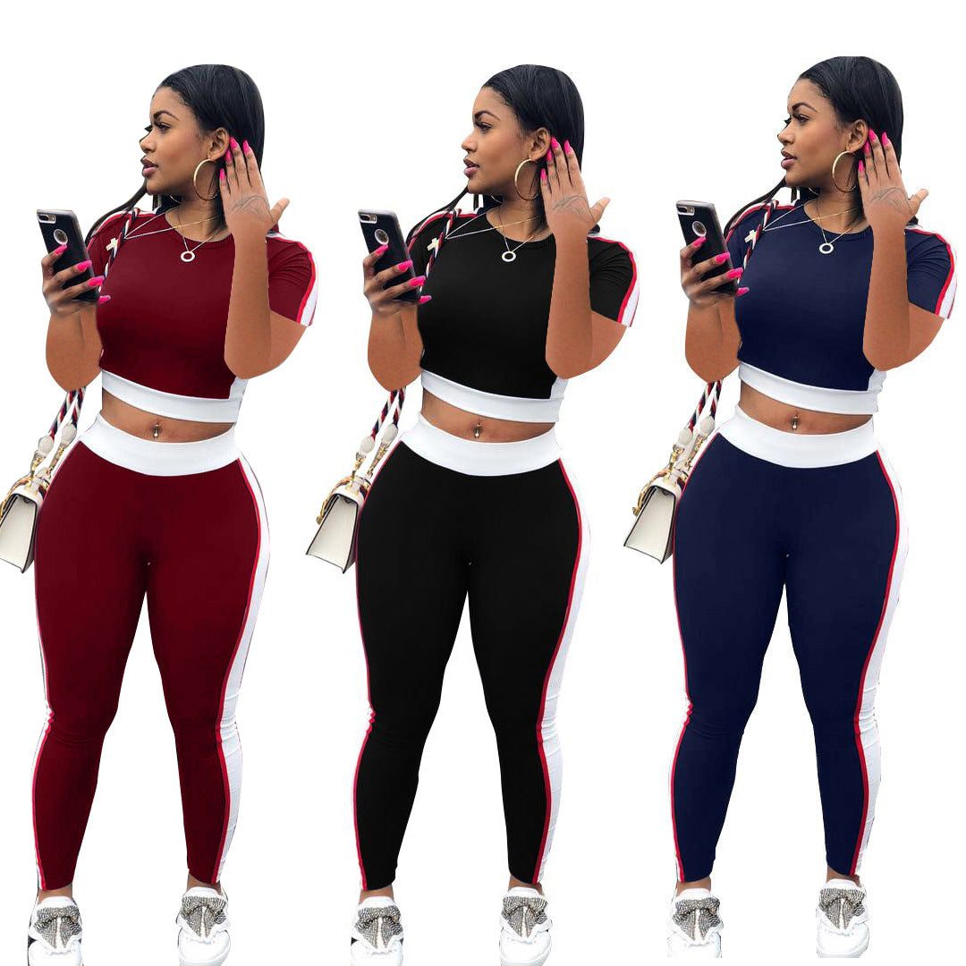 2-Piece Sports Set with Short Sleeve Top