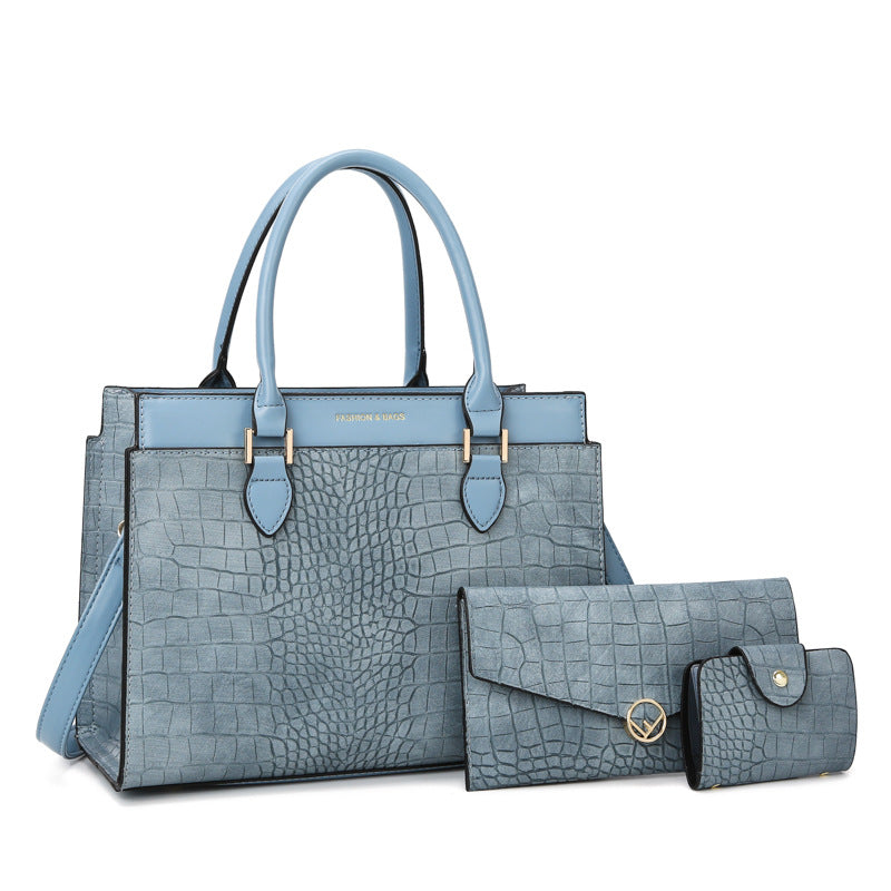 2023 New Women's Urban Chic Three-Piece Handbag Set