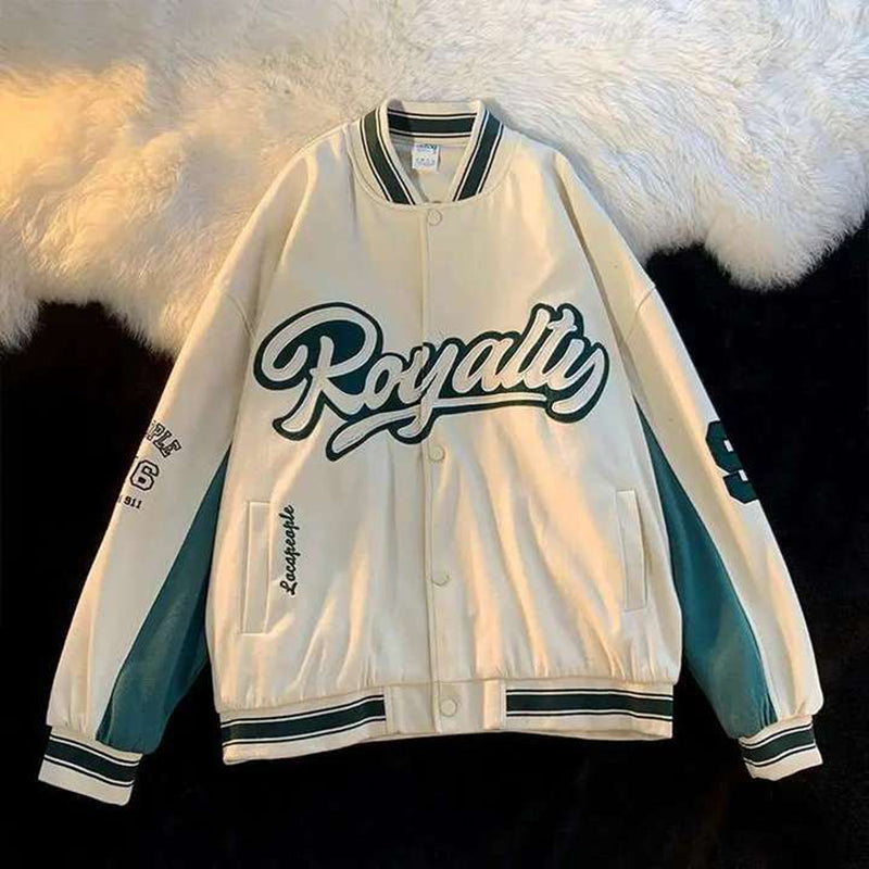 Y2K Oversized Bomber Jacket for Women - Harajuku Style