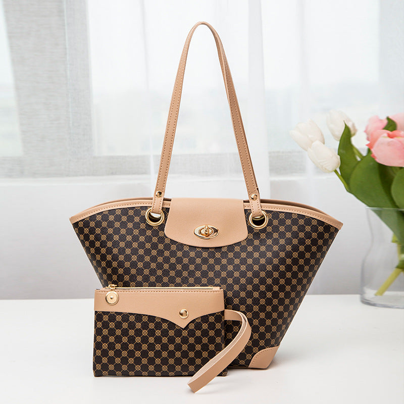 Geometric Pattern 2-Piece Shoulder Bag Set