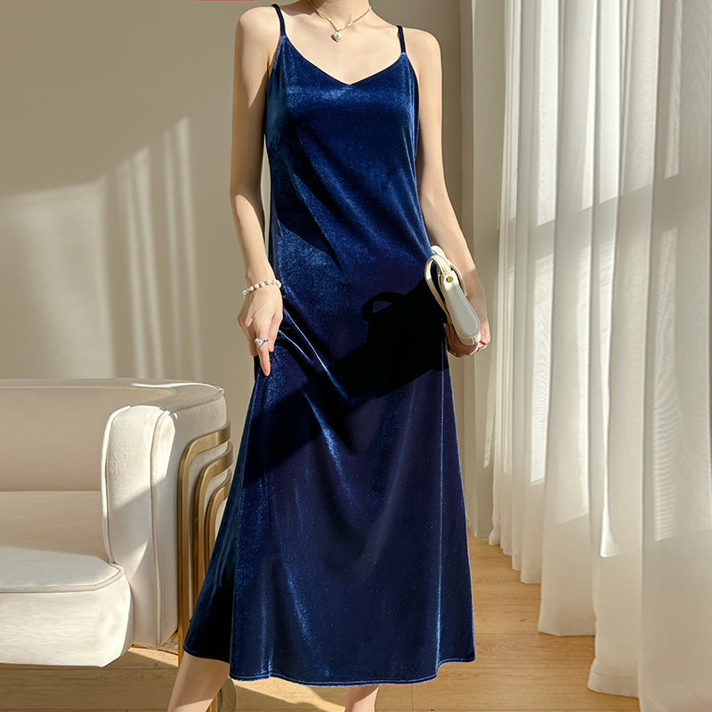 Women's Spring Summer Midi Dress with Elegant Design