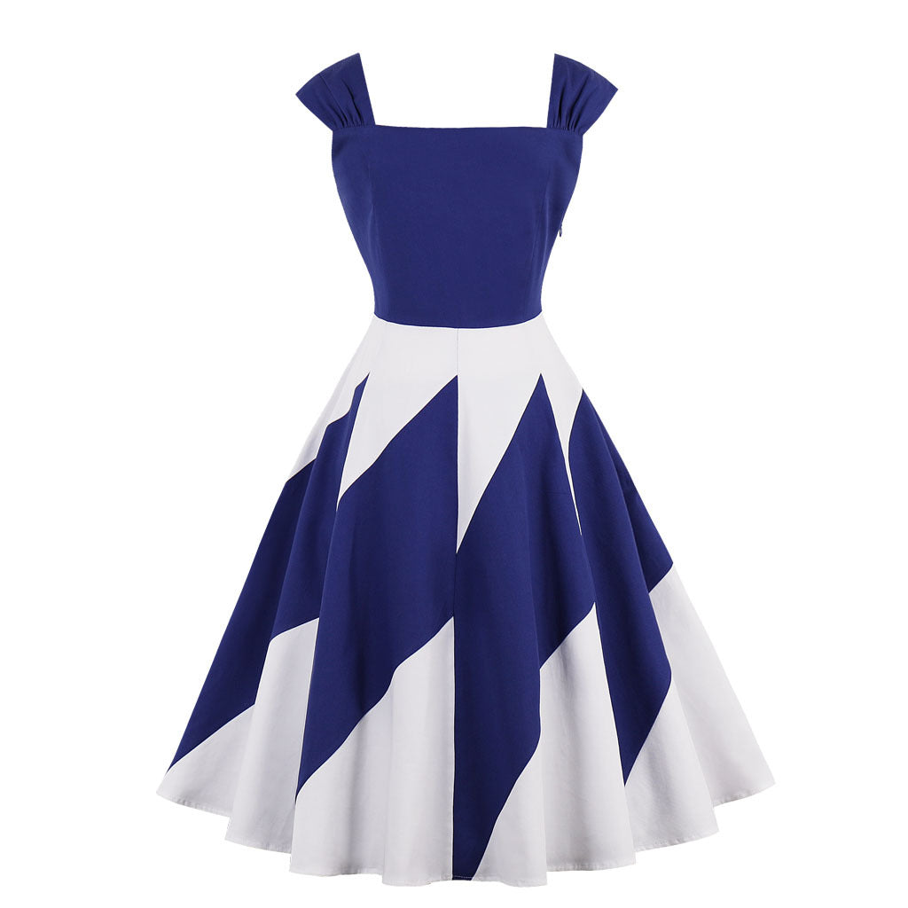 Elegant Sleeveless Wave Pattern Bodycon Dress