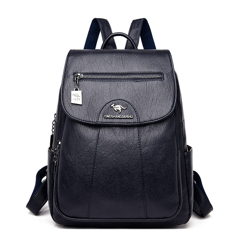 The Gardienne Anti-Theft Leather Backpack | Evarisluxe
