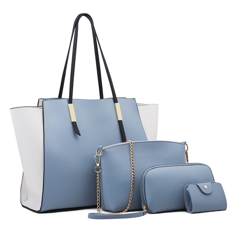 Women's Solid Color Four-Piece Shoulder Bag Set