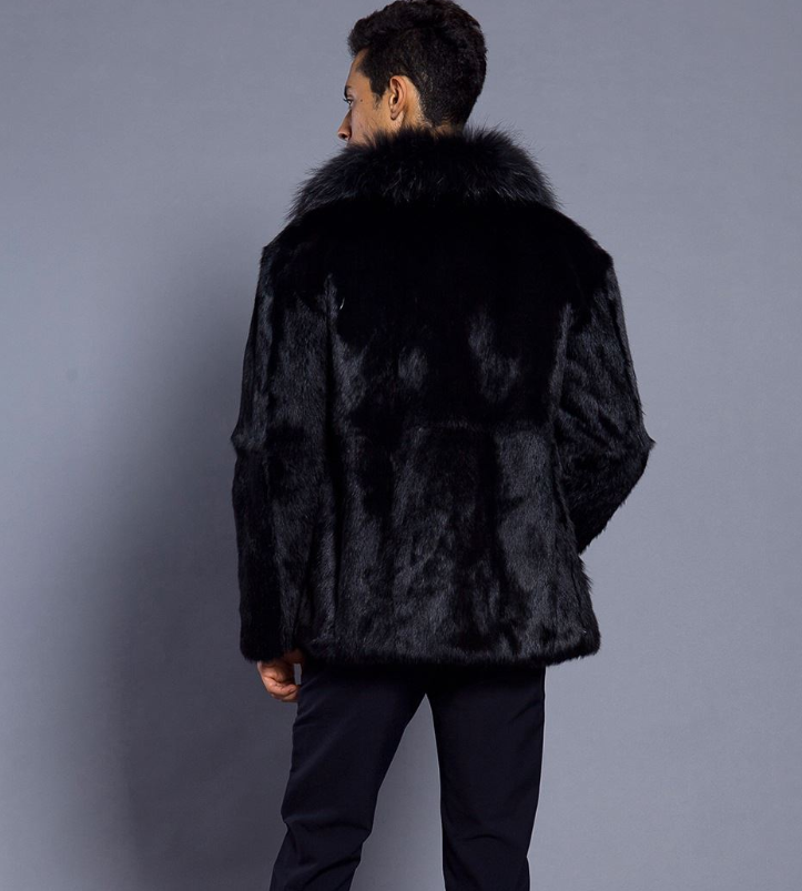 Faux Fur Coat, Leather Jacket, Black Outerwear