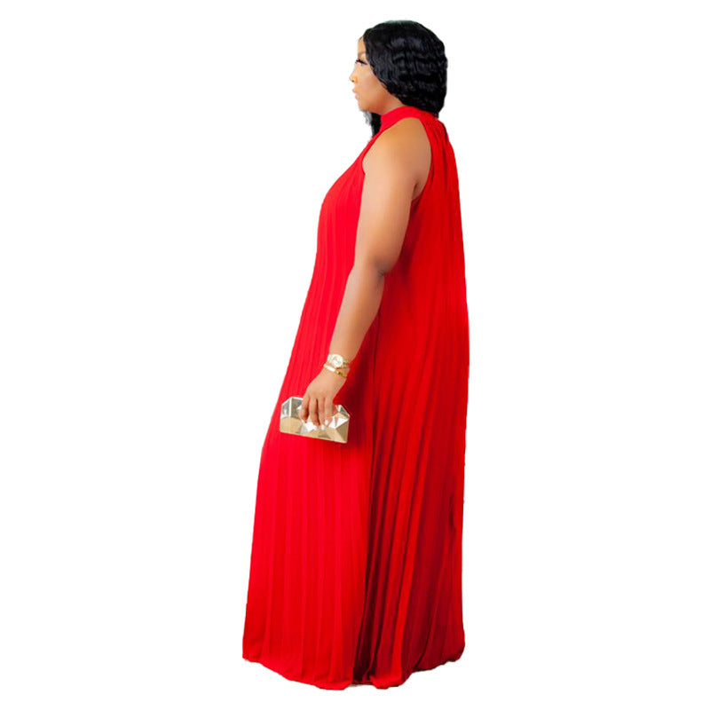 Elegant Plus Size 5XL Sleeveless Summer Maxi Dress