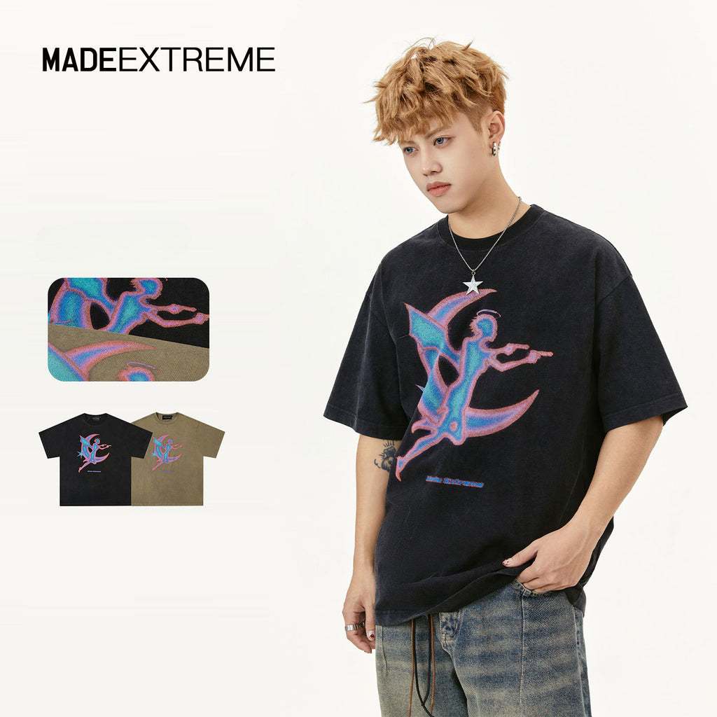 Extreme Short-Sleeved T-Shirt for Men and Women - Moon Print