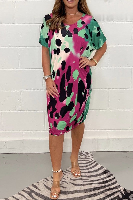 2023 Summer Plus Size Floral Casual Dress for Women