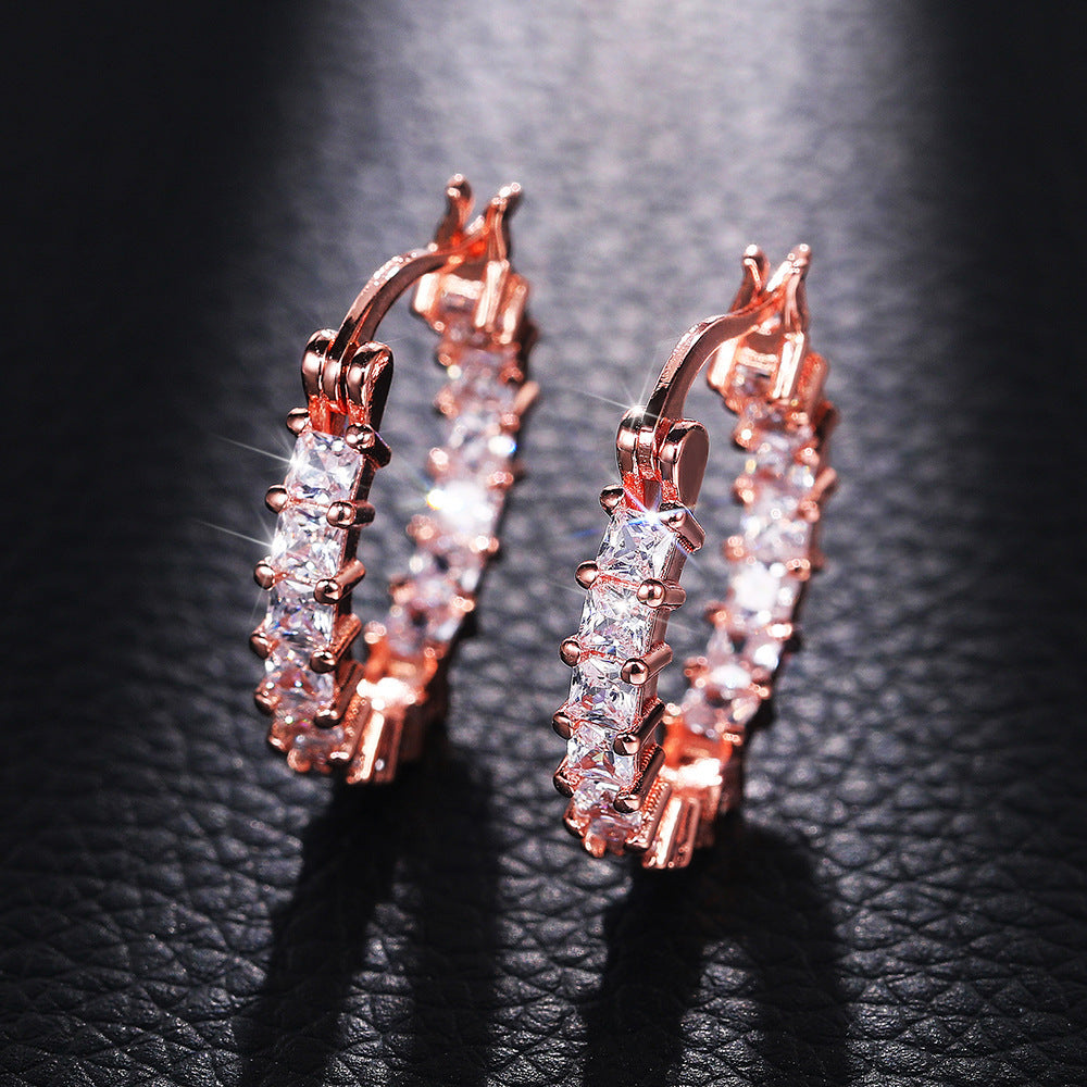 Evarisluxe Zirconia Hoop Earrings
