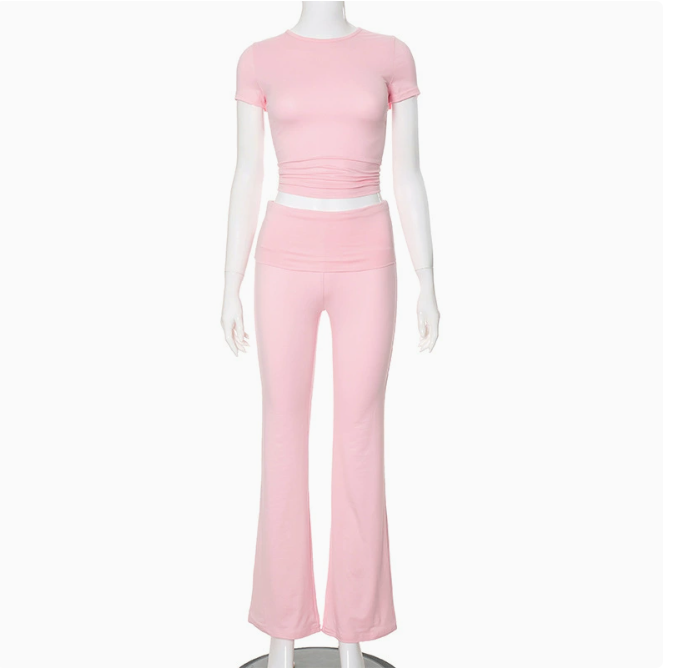 Y2K Summer Two-Piece Outfit Set for Women (One Set)