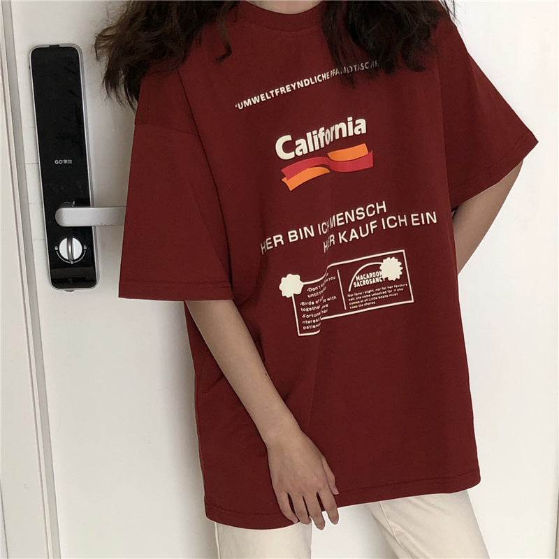 Korean Style Loose Spring Summer Casual T-Shirt for Women