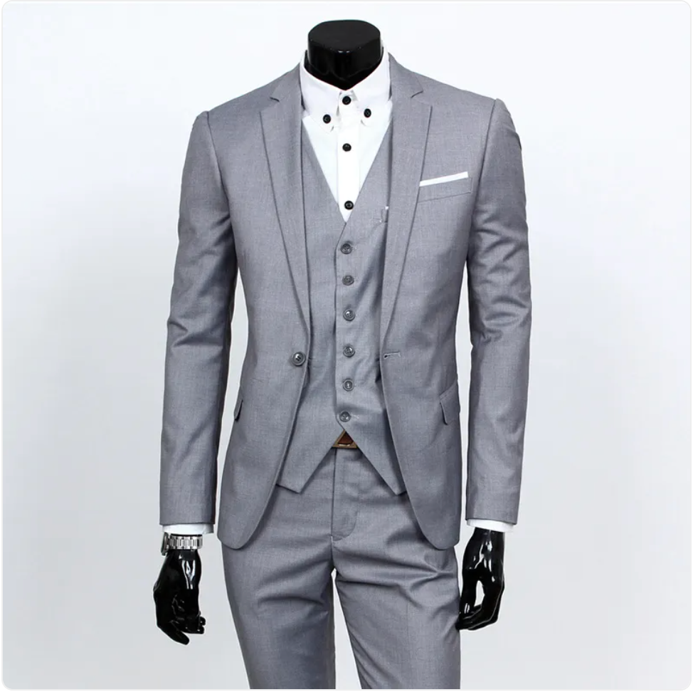Men's Slim Fit Three-Piece Suit