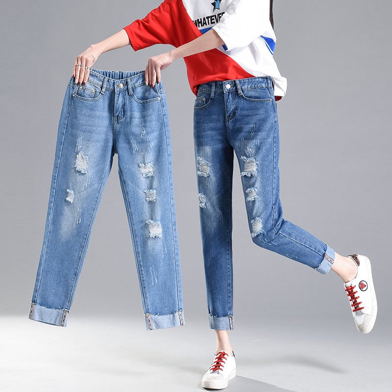Loose Ripped Jeans for Women - Spring/Summer Style