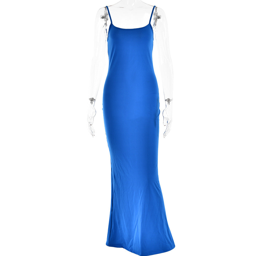 Slim-Fitting Patchwork Dress for Women