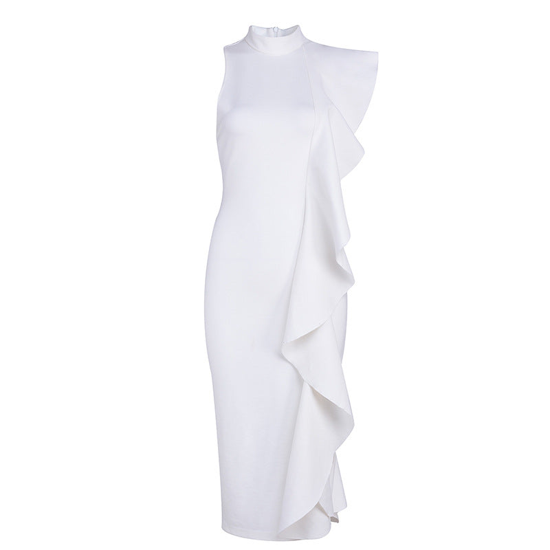 Elegant Ruffle Dress for Evening Events and Parties