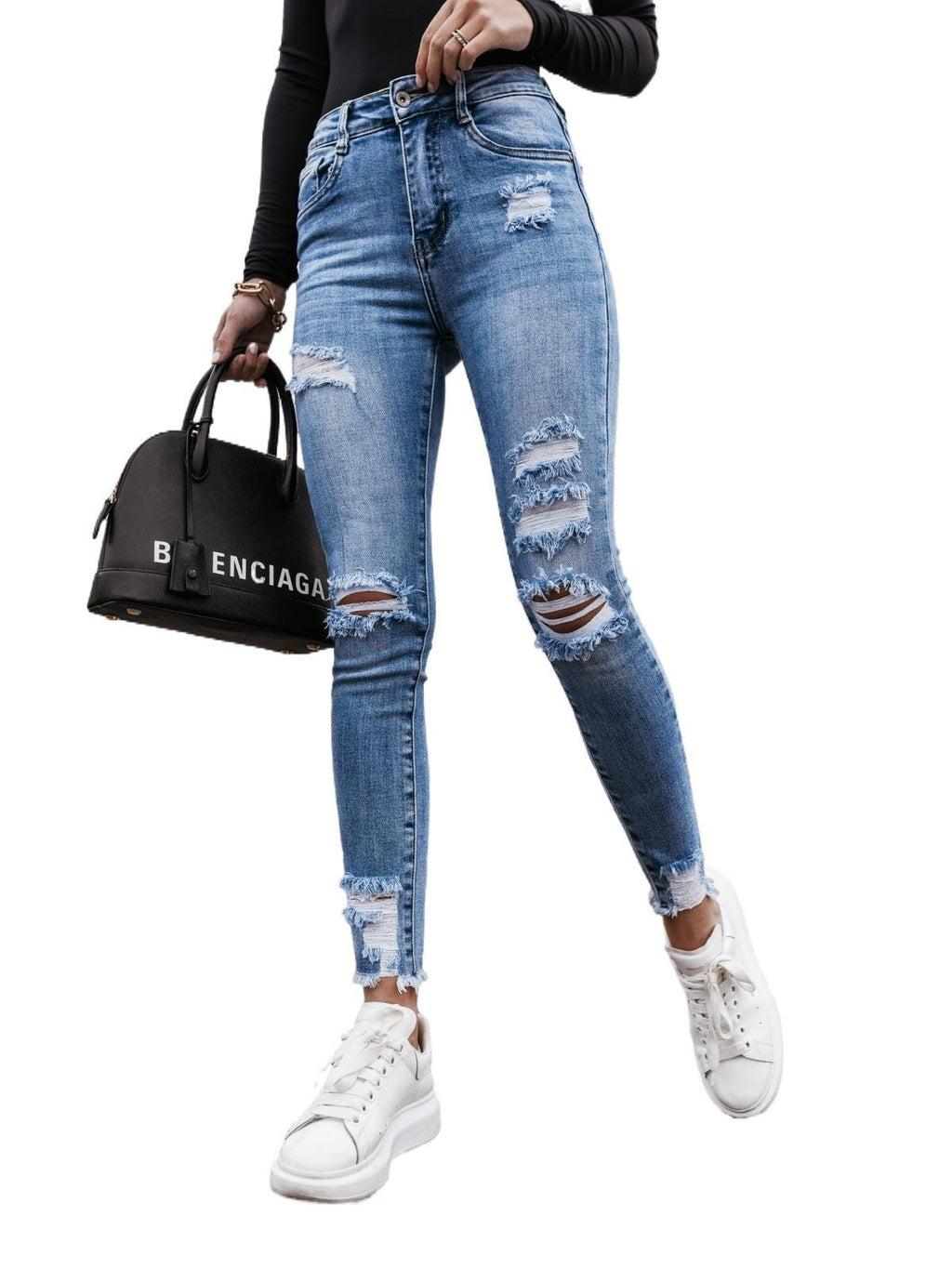 Women's Slimming Denim Trousers for Summer Wear