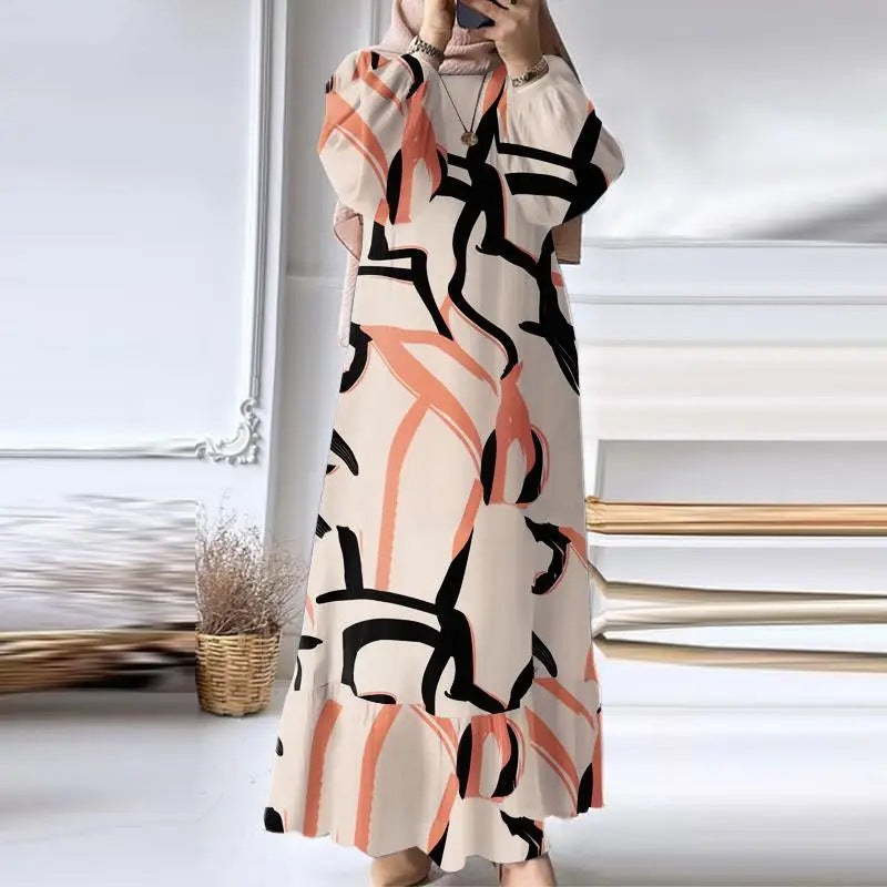 The Vintage Volanté Ruffle Hem Maxi Dress | Evarisluxe