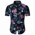 Fashionable Casual Short Sleeve Floral Shirt for Men