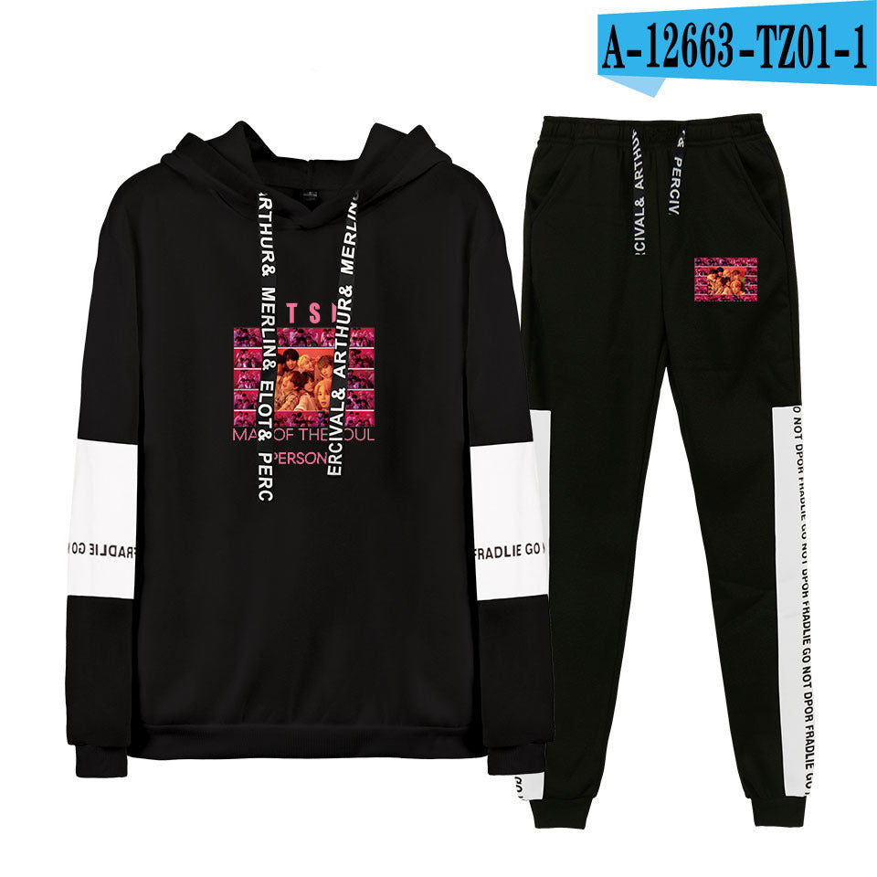 BTS Persona Spring Autumn Hoodie and Pants Set for Men