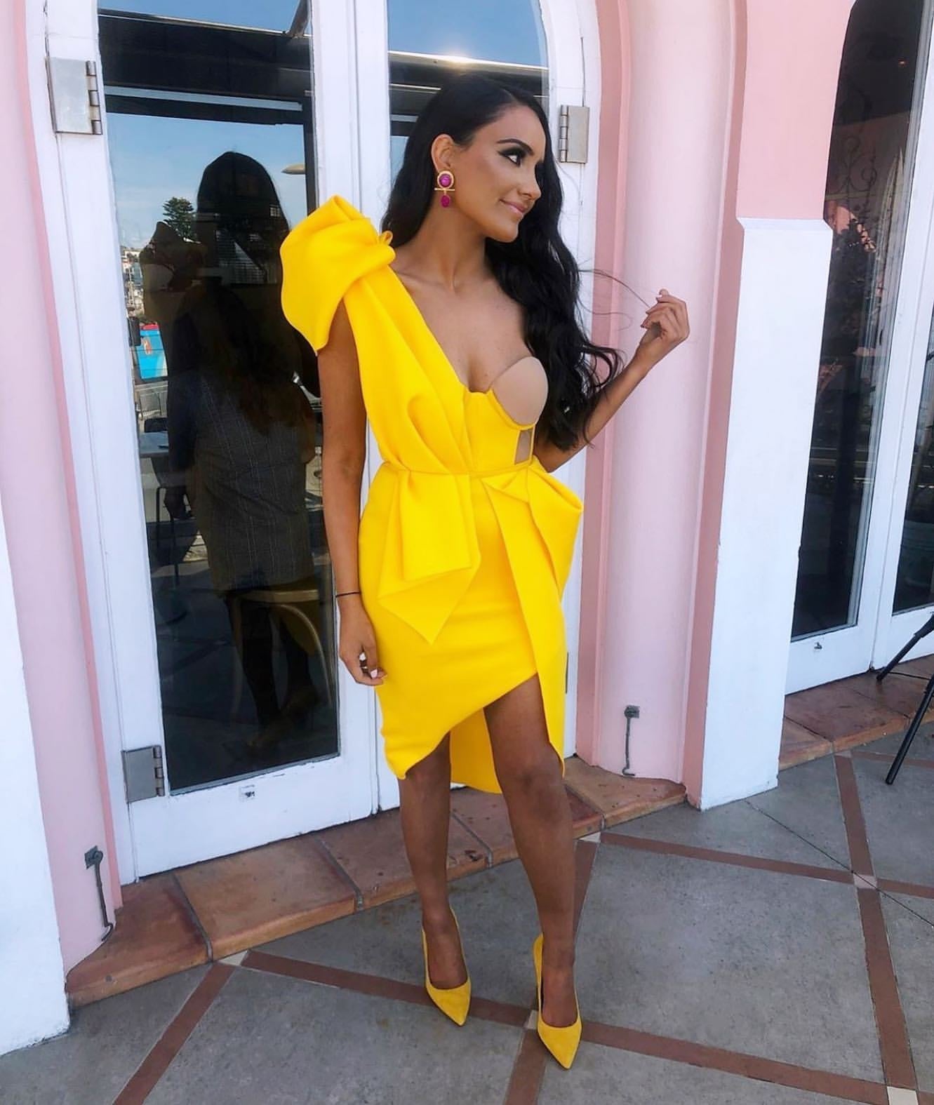 Evarisluxe 3D Ruffle Sculptured Dress