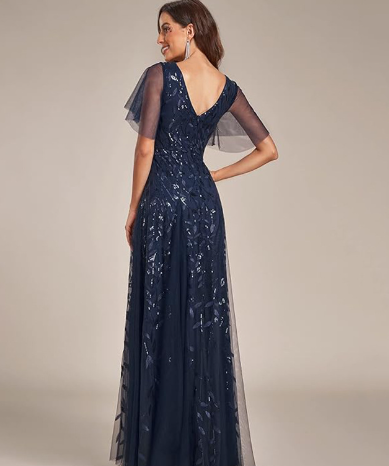 Evarisluxe Elegant Long Evening Dress for Women