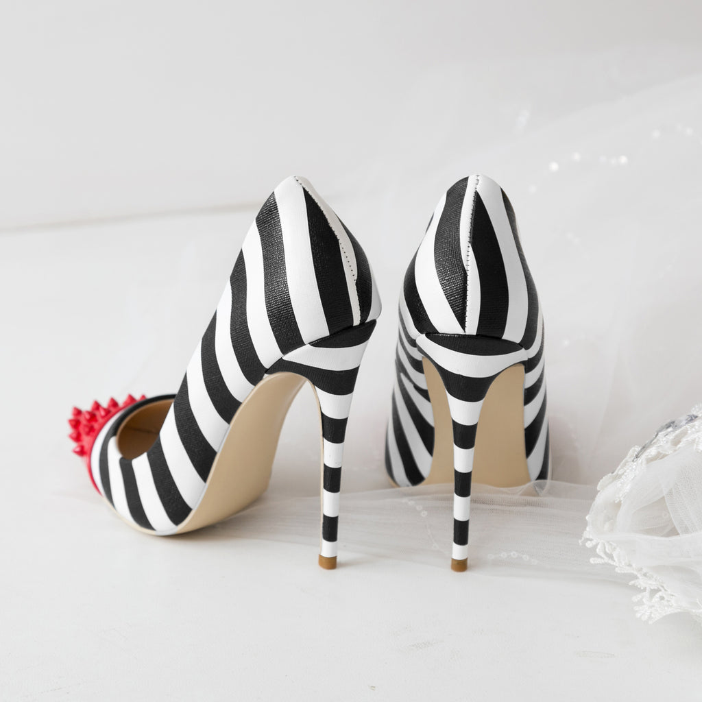 Evarisluxe Studé Stripe Statement Heel