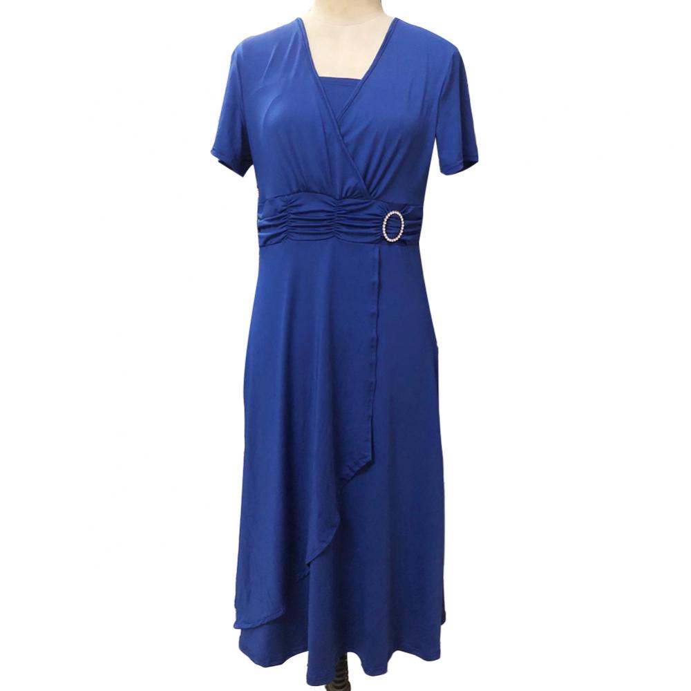 Asymmetrical Hemline V-Neck Evening Party Dress